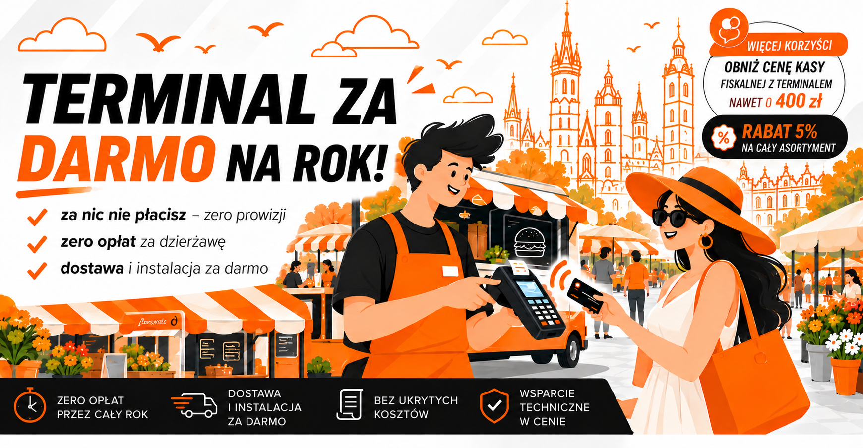 Terminal płatniczy za darmo na rok Kraków