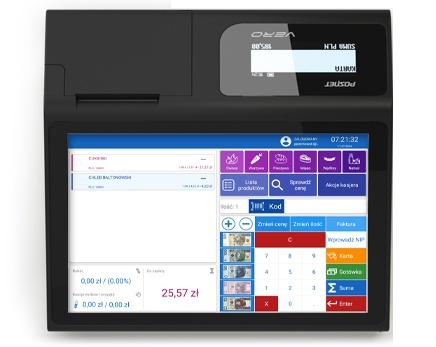 Drukarka fiskalna Online POSNET VERO + aplikacja sprzedażowa Netis mKasNet