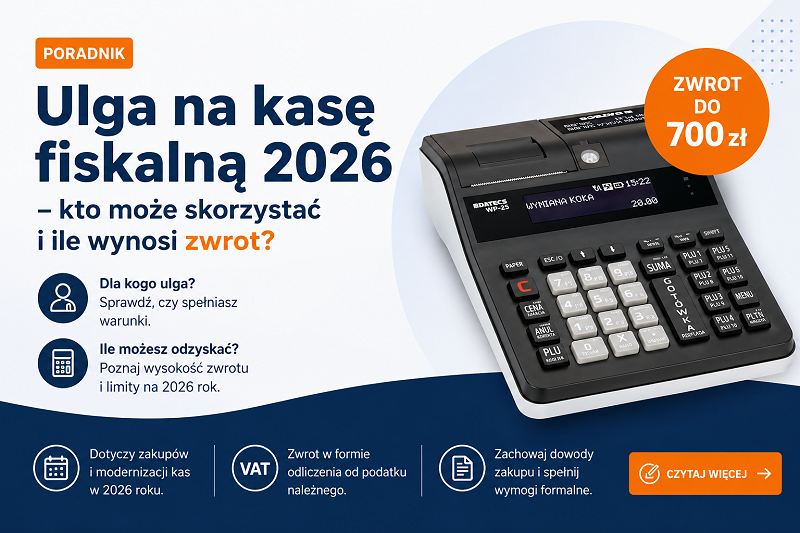 Ulga na zakup kasy fiskalnej